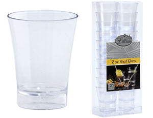 Clear XTRA HEAVY WEIGHT Plastic Shot Cup 2 oz Cups Lillian   