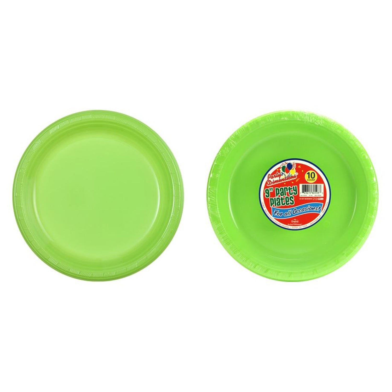 SALE Lime Green Plastic Plate 7" 15 count  Party Dimensions   