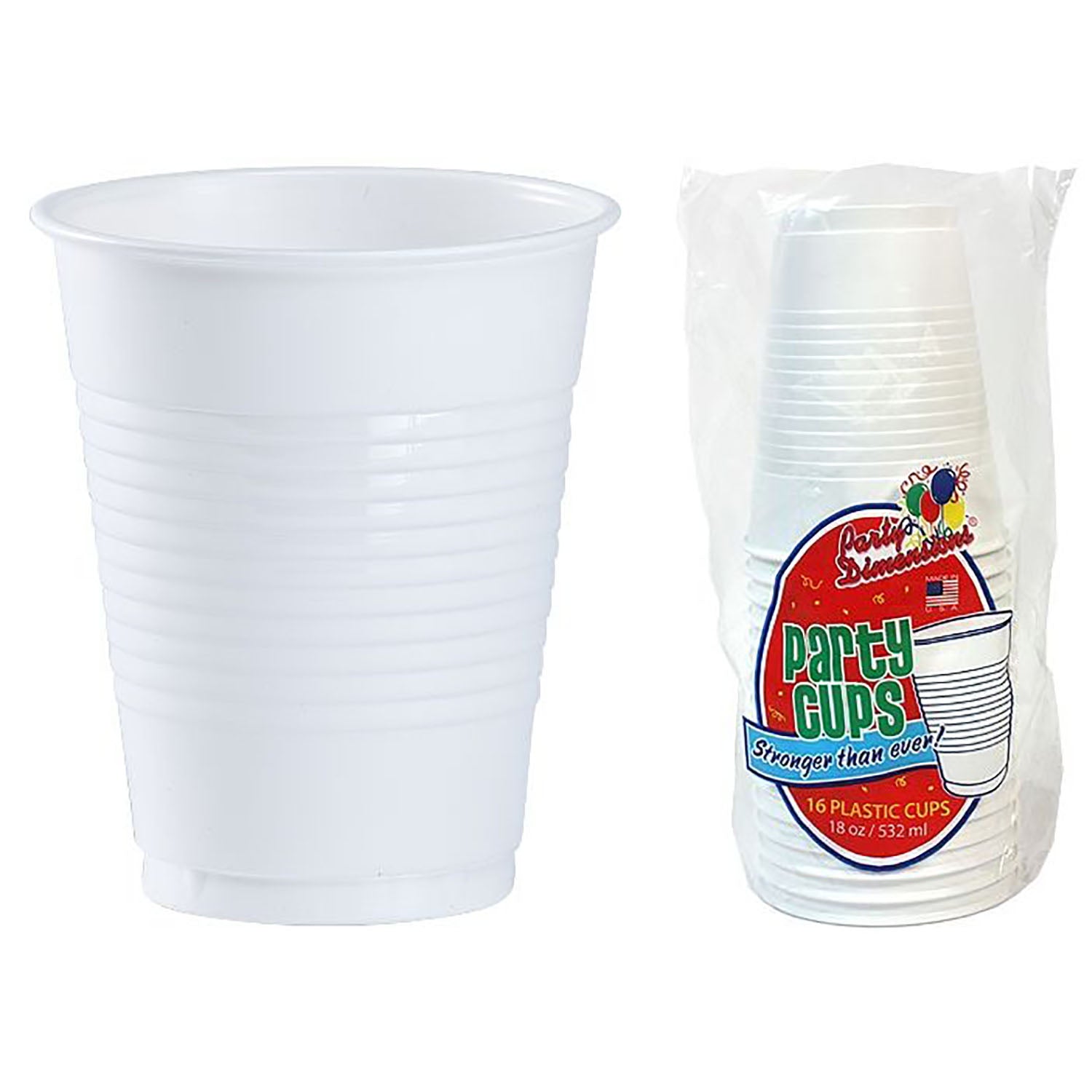 White Co-Ex Plastic Cup 18 oz