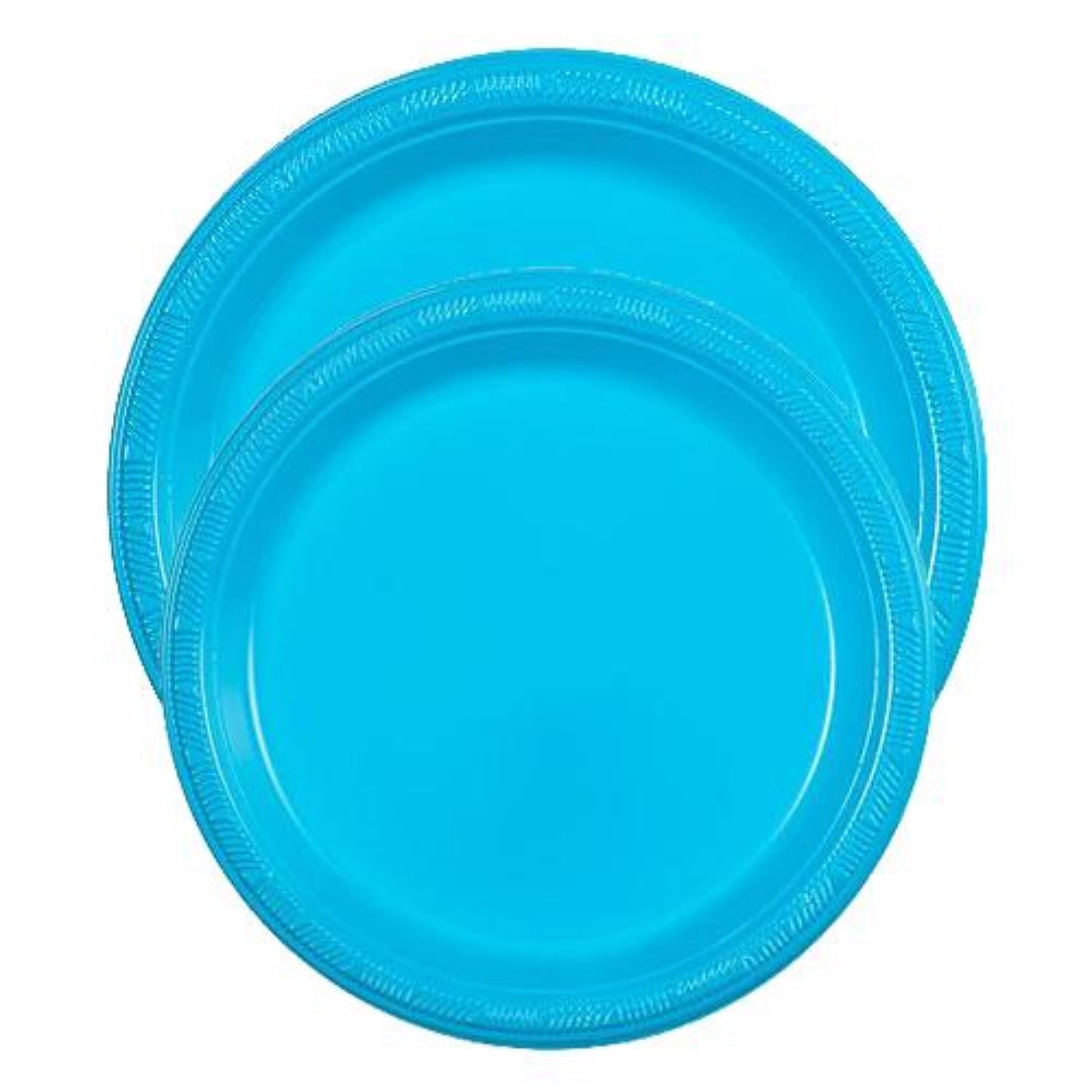 SALE Island Blue Round Plastic Plate 7" 15 count  Party Dimensions   