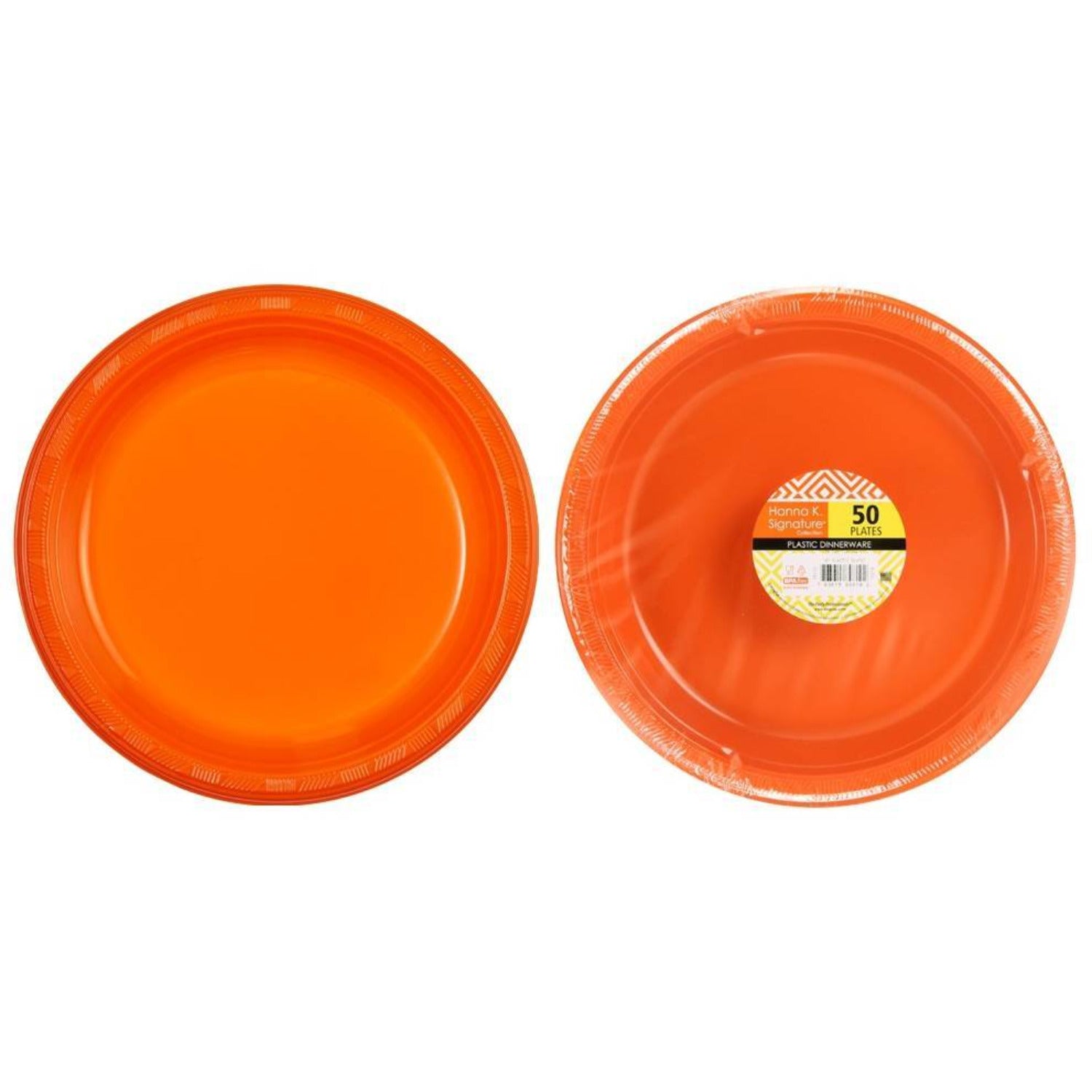 SALE Hanna K. Signature Plastic Plates Orange 7" 50 count  Hanna K   