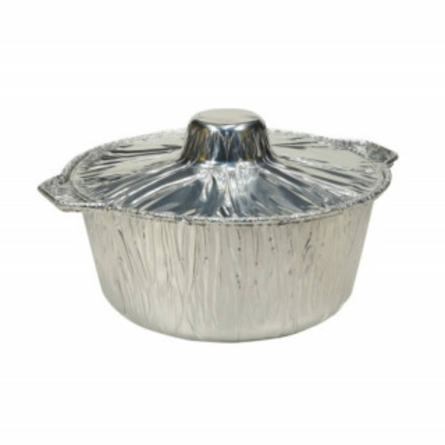 Jet Foil Disposable Aluminum Pot With Lid (Large) 11.50X4.50  5.5 Quart Disposable Blue Sky   