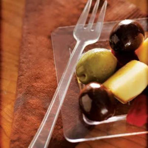 Mini Plastic Clear Forks Serverware Lillian   