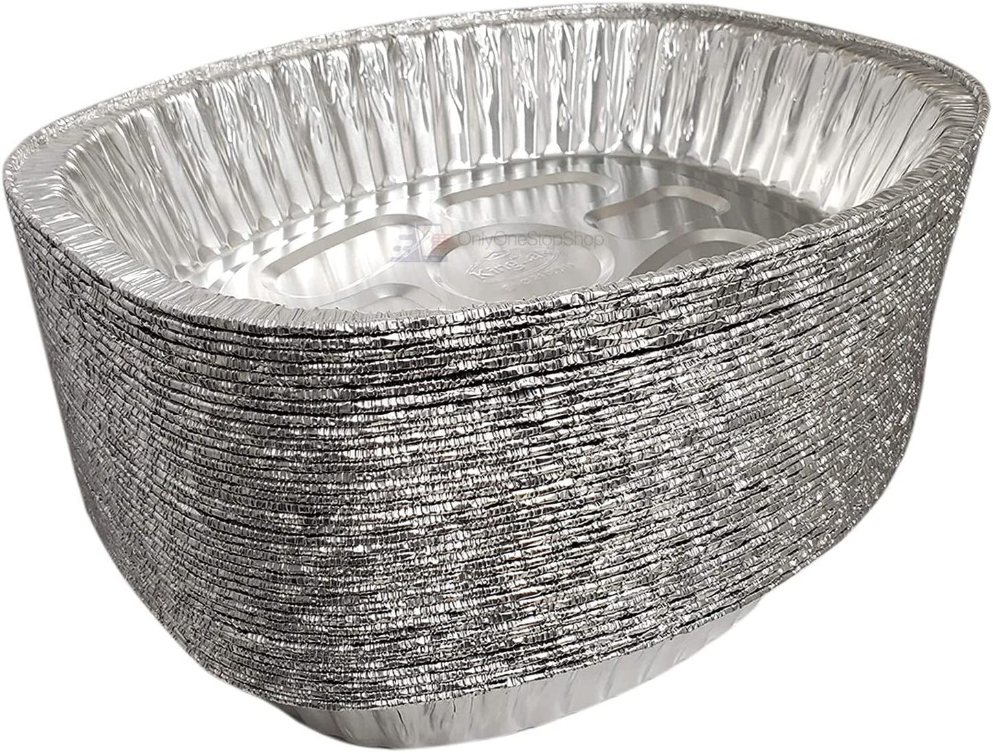 Disposable Aluminum Large Oval Roaster 17.67" X 14.44" X 3.13" Disposable Nicole Collection   