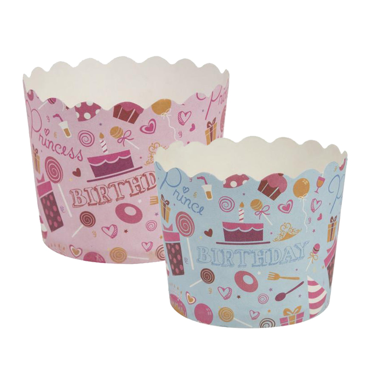 Simcha Collection Blue Bday Baking Cups 20CT Food Storage & Serving Blue Sky   