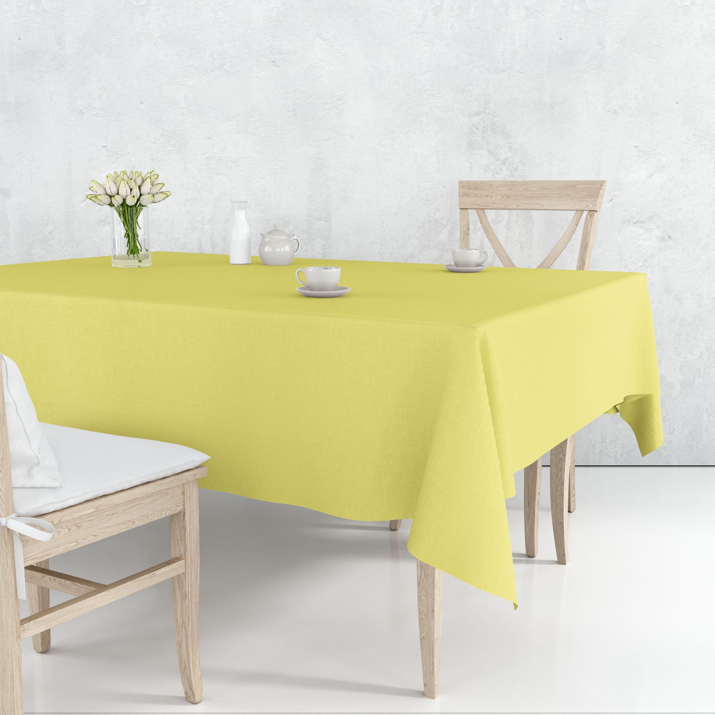 Tablecover Plastic Yellow Rectangular  54'' X 108'' Tablesettings Party Dimensions   