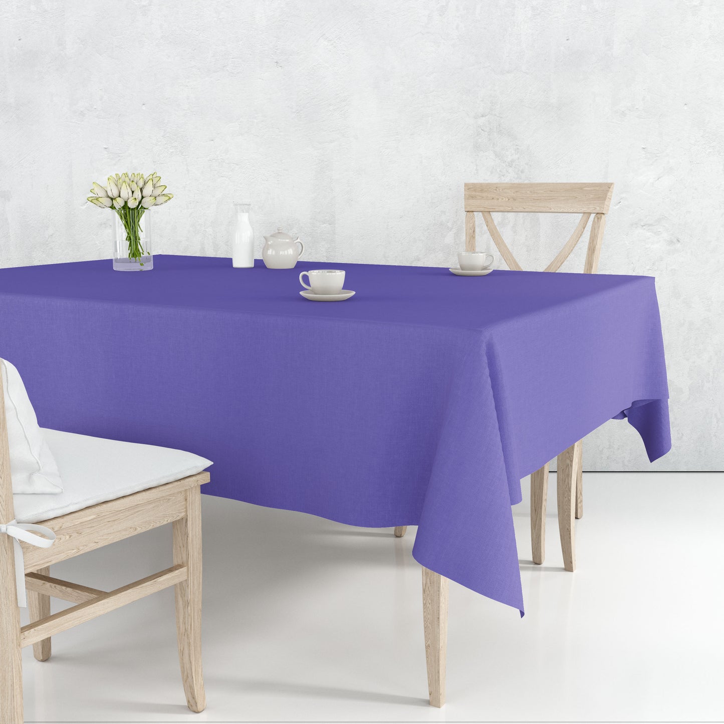 Tablecover Plastic Purple Rectangular  54'' X 108'' Tablesettings Party Dimensions   