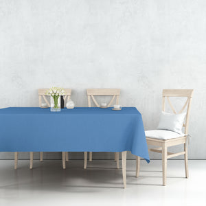 Tablecover Plastic Medium Blue Rectangular  54'' X 108'' Tablesettings Party Dimensions   