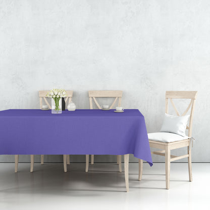 Tablecover Plastic Purple Rectangular  54'' X 108'' Tablesettings Party Dimensions   