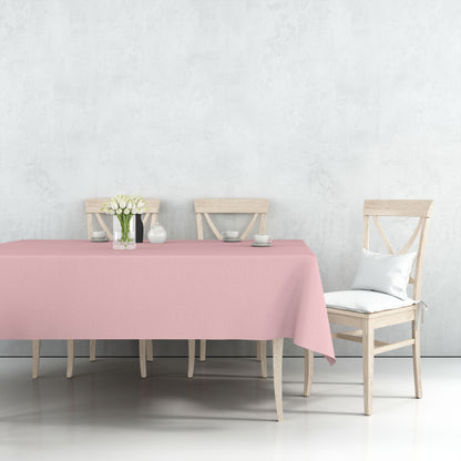 Tablecover Plastic Light Pink Rectangular  54'' X 108'' Tablesettings Party Dimensions   